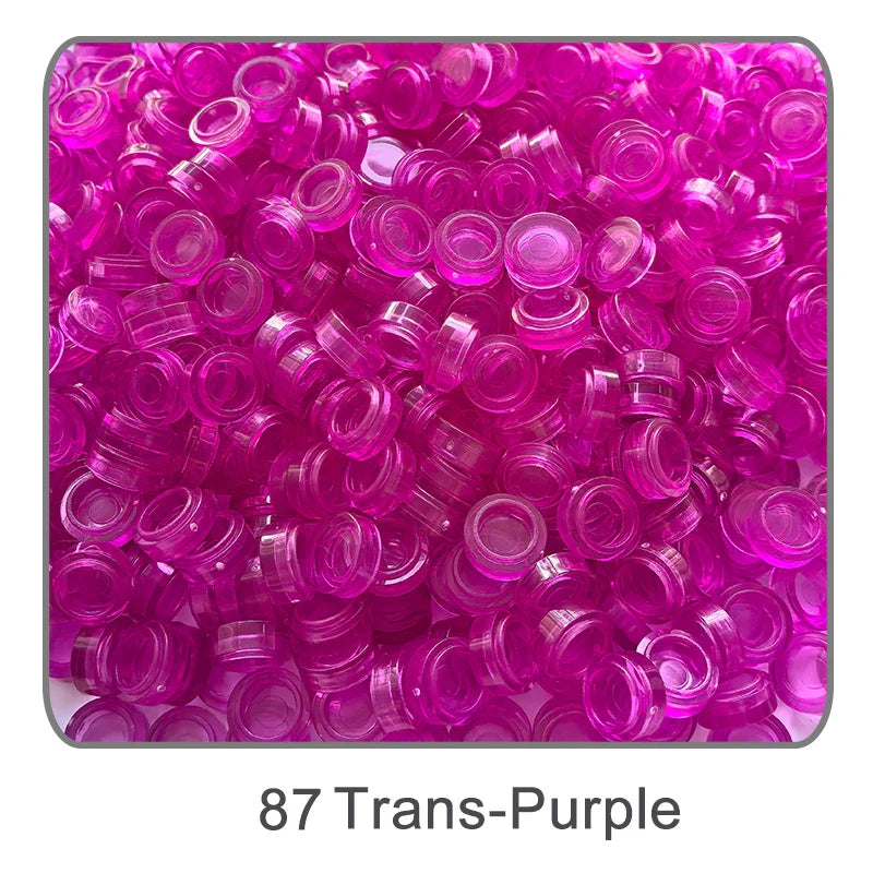 1000Pcs Tile 1x1 Round Building Blocks | 52 Color DIY Educational Creative Toy Set