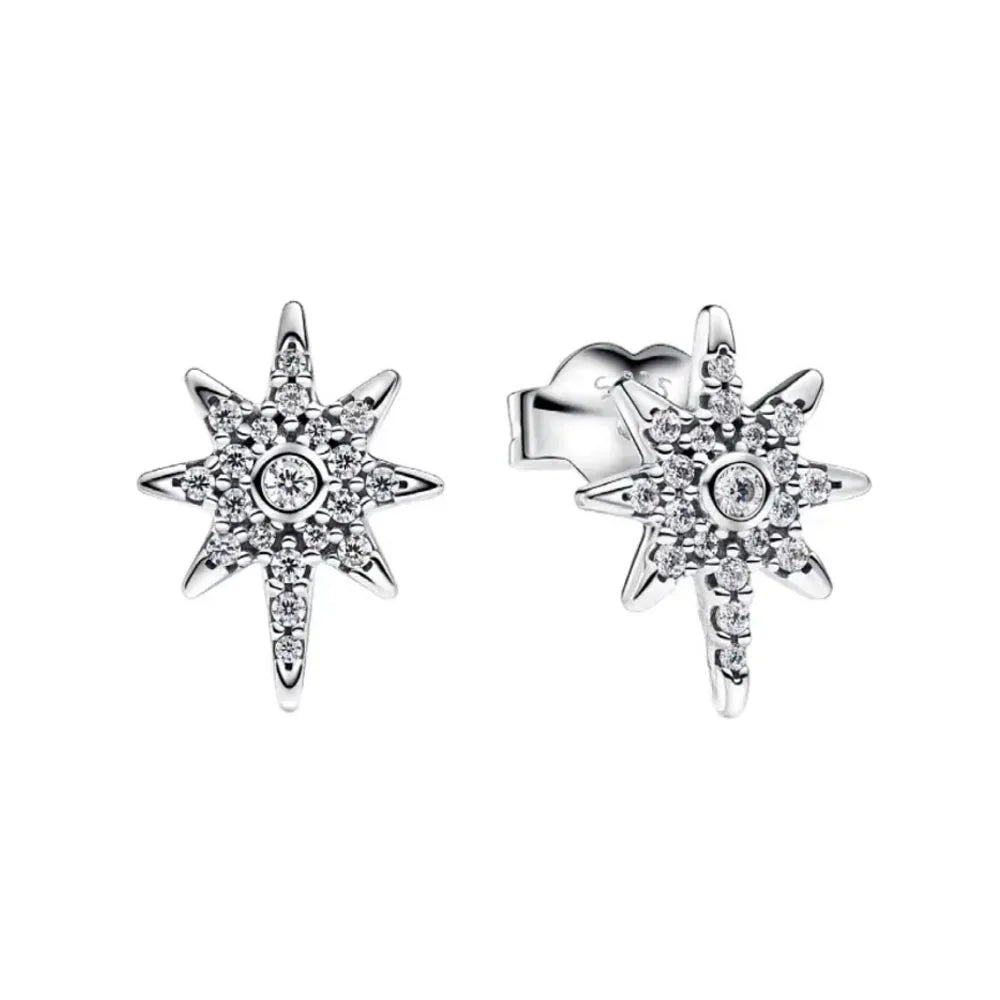 925 Silver Stud Earrings | Butterfly Snowflake Heart Moon Jewelry Gift