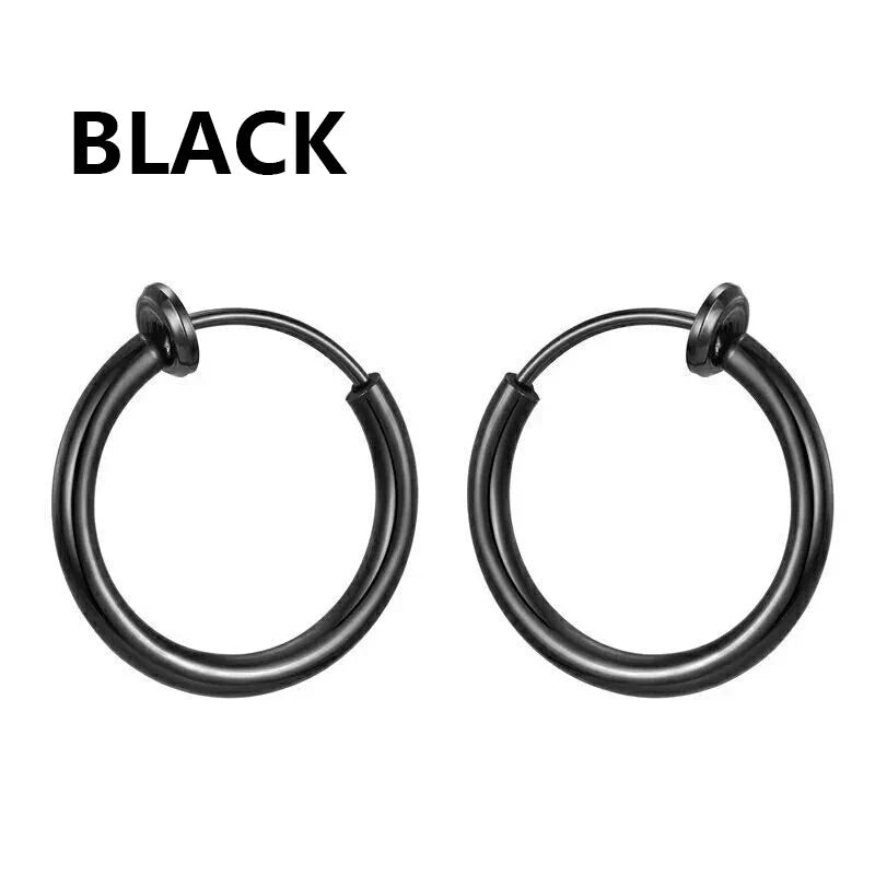 1 Pair Punk Clip On Earrings | No Hole Ear Cuff for Men and Women