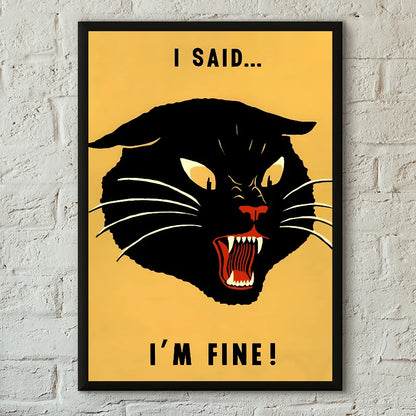Modern Pop Black Cat Wall Art Poster Poster Paper Print Home Living Room Bedroom Entrance Bar Cafe Art Painting Decoration