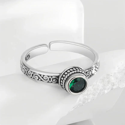VENTFILLE 925 Sterling Silver Geometric Multilayer Round Bead Ring | Fashion Punk Temperament Jewelry