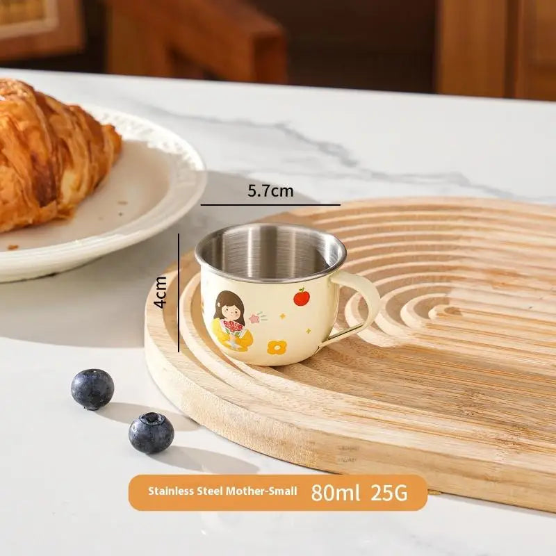 Kids Stainless Steel Water Cup | Anti-Scalding Mini Mug 80/220ml