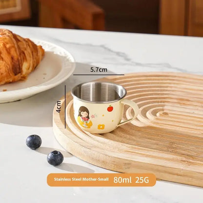 Kids Stainless Steel Water Cup | Anti-Scalding Mini Mug 80/220ml