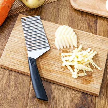 Stainless Steel Crinkle Wavy Potato & Vegetable Slicer French Fry Cutter
