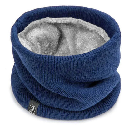 Knitted Neck Warmer Unisex Winter Neck Gaiter Thick Fleece Face Cover for Skiing Running Hiking