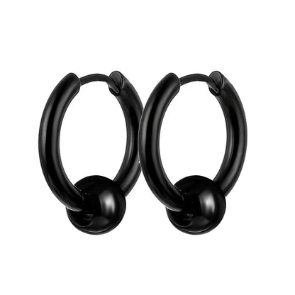 Punk Stainless Steel Stud Earrings Set | Unisex Hip Hop Piercing Jewelry