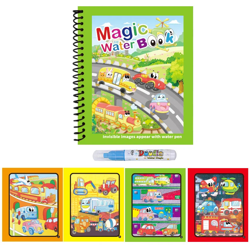 Reusable Water Drawing Book for Kids | Mess-Free Magic Coloring Pad