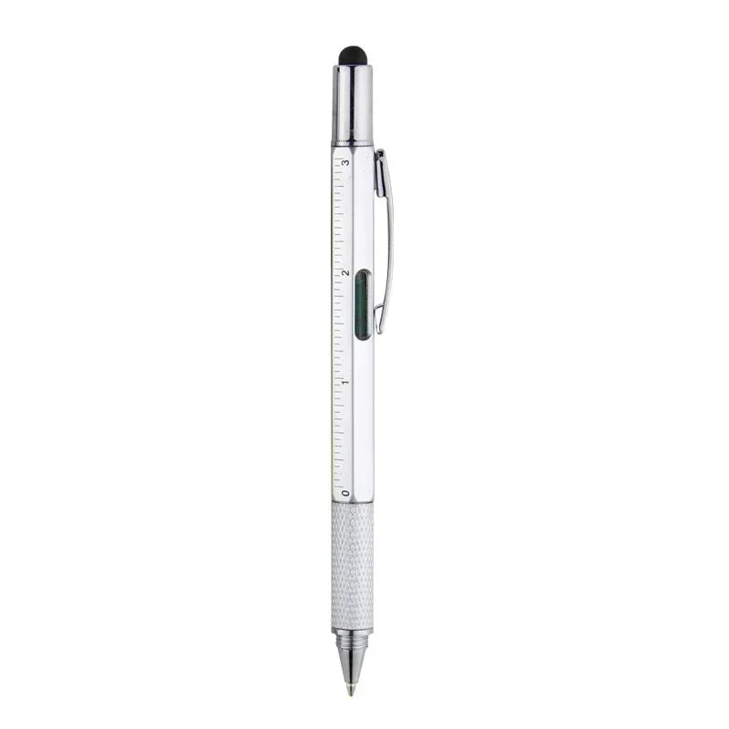 7 in 1 Multifunction Ballpoint Pen | EDC Hand Tool with Ruler Screwdriver Stylus Level