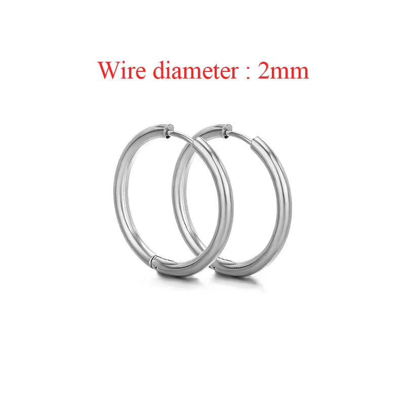 10pcs Stainless Steel Hoop Earrings Set | Fashion Huggie Earrings for Women and Men