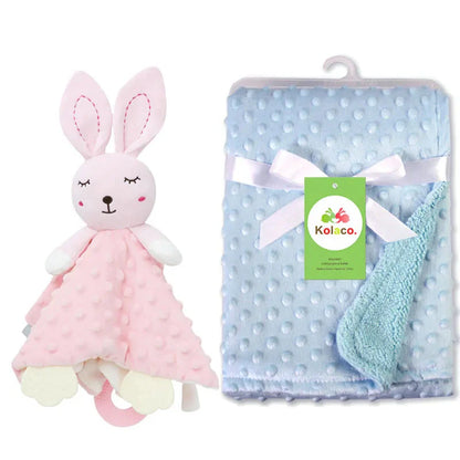 Personalized Newborn Baby Blanket with Name & Custom Stroller Gift Set