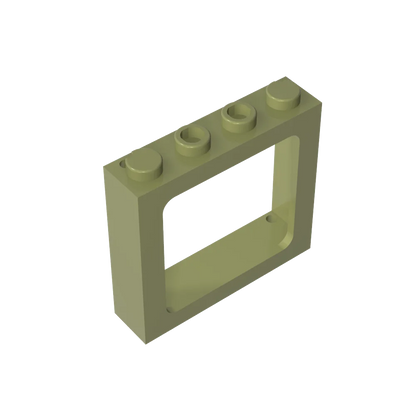 Gobricks Window 1 x 4 x 3 Train with Shutter Holes and Solid Studs on Ends | Compatible Building Block