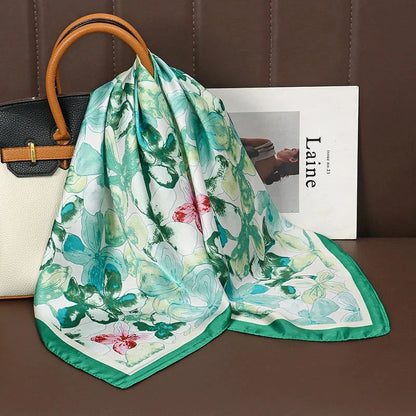 Luxury Satin Silk Square Scarf – Shawl, Hijab & Fashion Wrap 2023