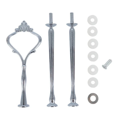 1/2/3 Tiers Zinc Alloy Crown Cake Stand Pillar Without Plate Desserts Fruits Cookie Rack Handle Wedding Party Accessories