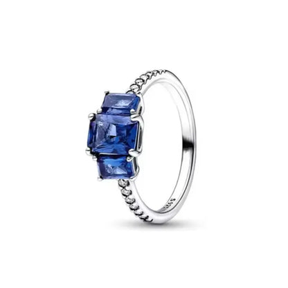 925 Sterling Silver Heart-Shaped Butterfly Flower Ring | Exquisite Charm Jewelry for Her