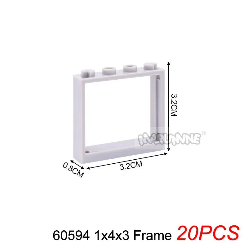 Marumine Window and Door Building Blocks | Compatible City House Parts Set