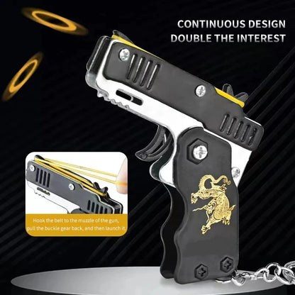 Folding Rubber Band Toy Gun | Elastic Pistol for Kids Outdoor Play