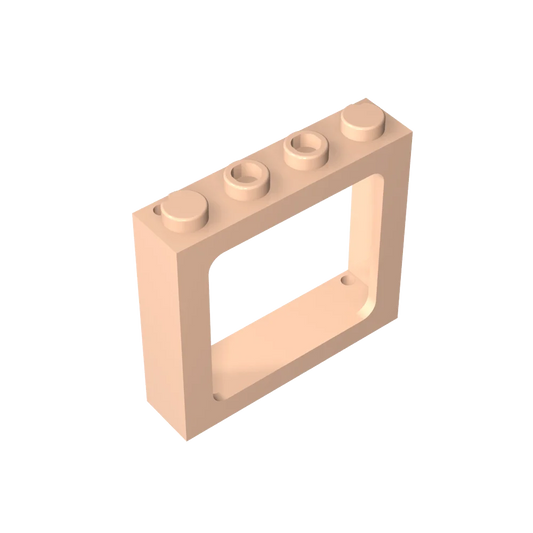 Gobricks Window 1 x 4 x 3 Train with Shutter Holes and Solid Studs on Ends | Compatible Building Block
