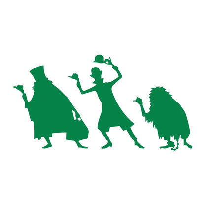 Cartoon Hitchhiking Ghosts Vinyl Sticker | Car Window Decoration