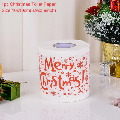 Christmas Santa Claus Bath Toilet Roll Paper Merry Christmas Decoration for Home 2025 Xmas Decor Navidad Natal New Year Gift