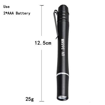 Mini UV Flashlight 365nm 380nm 395nm | Black Light Ultraviolet Lamp Torch