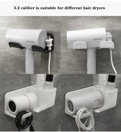 Hair Dryer Storage Rack, Wall Mounted Storage Rack, Clothes Hanger, Bathroom Storage Rack, Bathroom Storage Rack