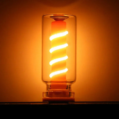 5V USB LED Spiral Filament Touch Dimming Bulb | Retro Night Light Atmosphere Lamp