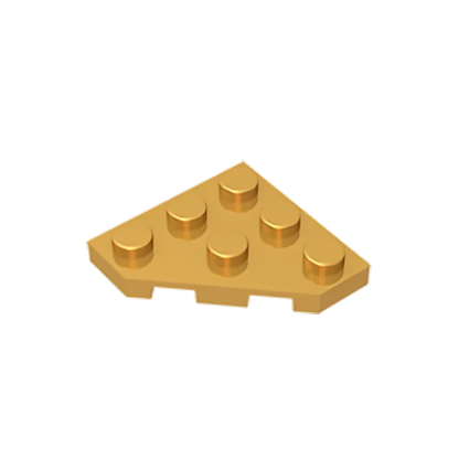 Gobricks GDS-556 Wedge Plate 3 x 3 Cut Corner | Compatible Building Block for DIY