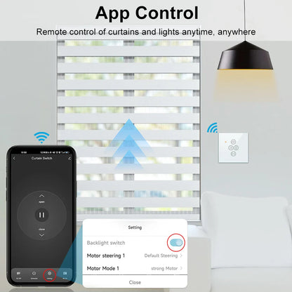 LoraTap Tuya Smart Life WiFi Roller Shutter Curtain Light Switch for Electric Motorized Blinds Work for Alexa Google Home Voice