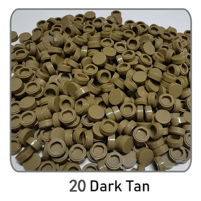 1000Pcs Tile 1x1 Round Building Blocks | 52 Color DIY Educational Creative Toy Set