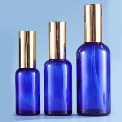 15/30/50/100ml Blue Glass Spray Bottle | Refillable Fine Mist Perfume Atomizer