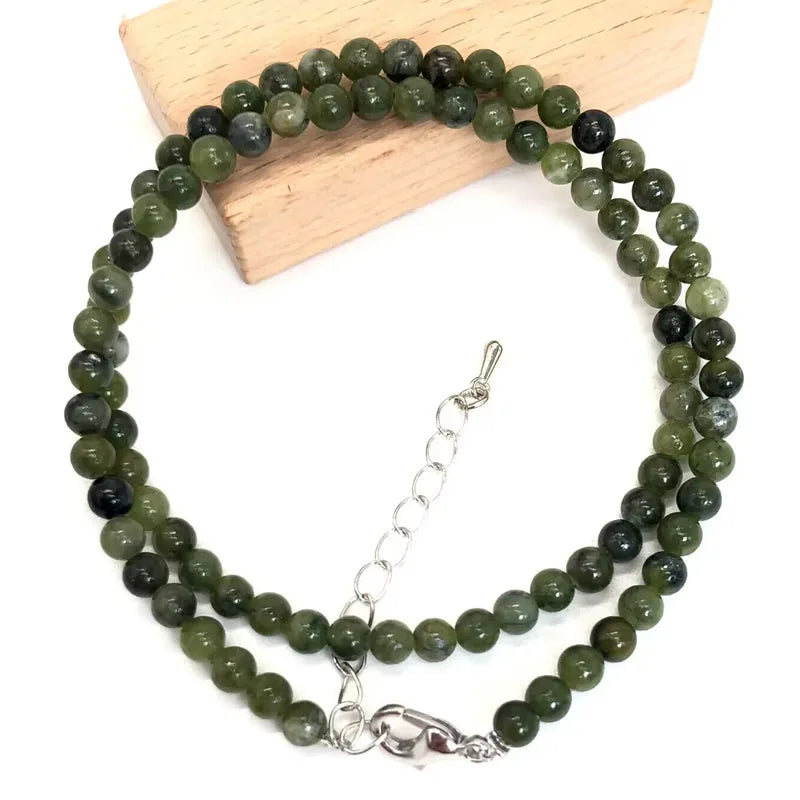 4mm Natural Stone Choker Necklace | Bohemian Crystal Collar Jewelry for Women