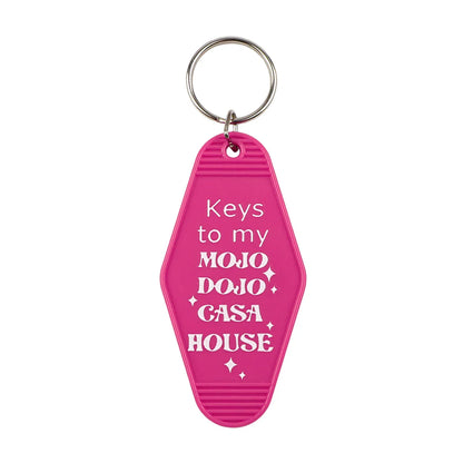 Plastic Key Chain for Keys | Pink Rhombic Key Tag Gift