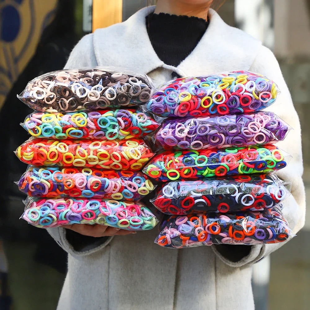 20/50-Pack Kids Elastic Hair Bands, Colorful Girls Scrunchies & Baby Hair Ties