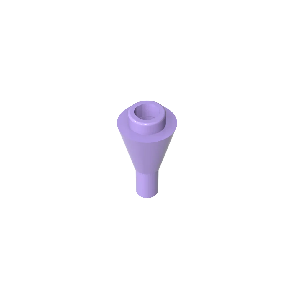 Gobricks GDS-1138 Cone 1 x 1 Inverted with Bar | Building Block for DIY Creations