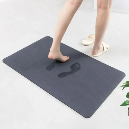 Summer Simple Solid Colour Diatomite Floor Mat Non-Slip Kitchen Entrance Bathroom Bathroom Carpet Home Decoration