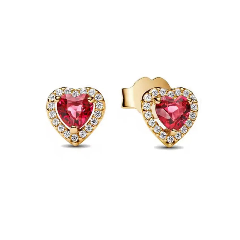 925 Sterling Silver Snowflake Heart Earrings | Fine Stud Earrings for Women