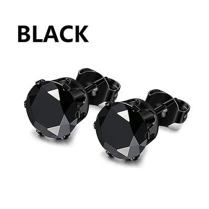 Black Punk Cross Hoop Earrings | Stainless Steel Unisex Jewelry