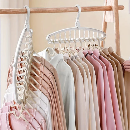 1PC Multi-Hole Space-Saving Clothes Hanger! Foldable for Home/Bedroom/Travel – Fits Pants/Shirts/Skirts