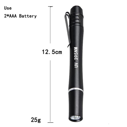 Mini UV Flashlight 365nm 380nm 395nm | Black Light Ultraviolet Lamp Torch