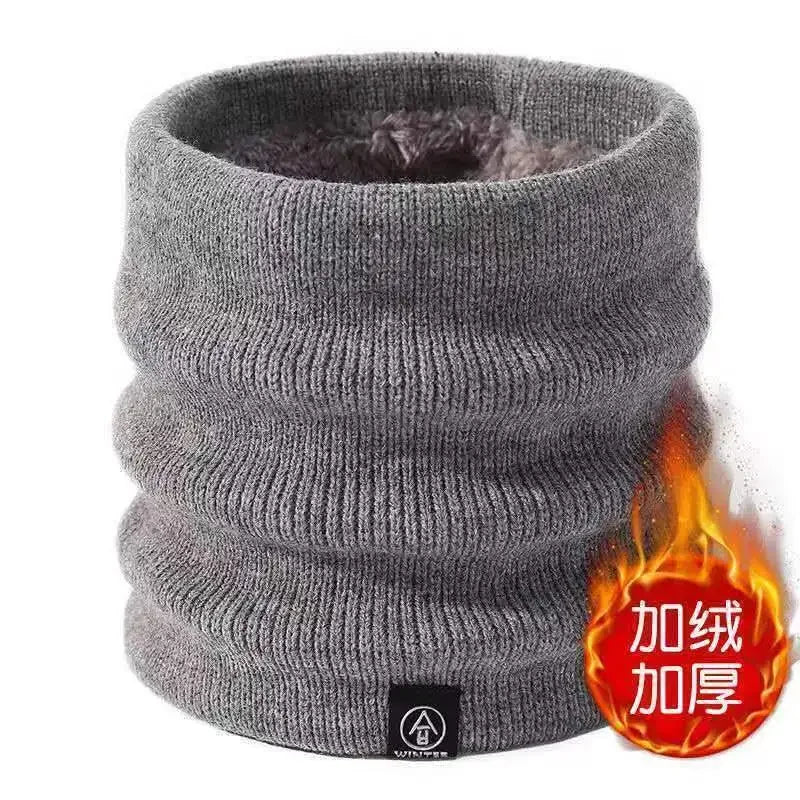 Knitted Neck Gaiter – Thick Fleece-Lined Winter Neck Warmer & Face Cover for Women & Men, Cold-Proof Sports Scarf for Running, Skating, Hiking