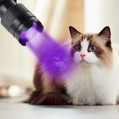 UV LED Flashlight Portable Blacklight | 365/395nm Dual Wavelength Pet Urine Detector