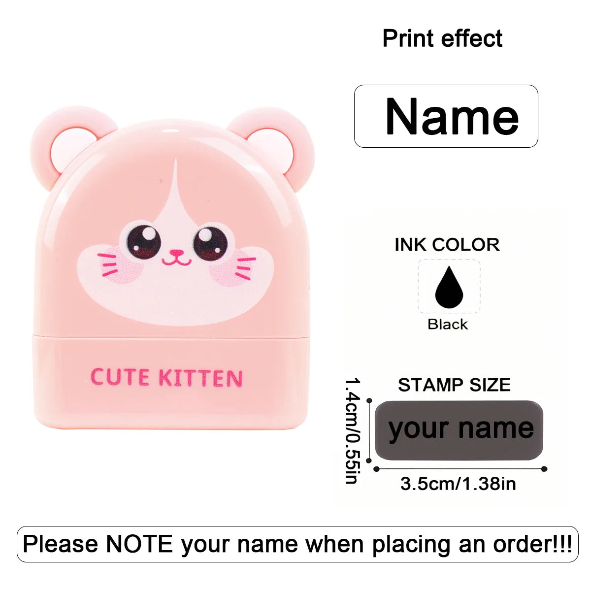 Personalized Animal Name Stamp | Custom Waterproof Clothing Label for Kids