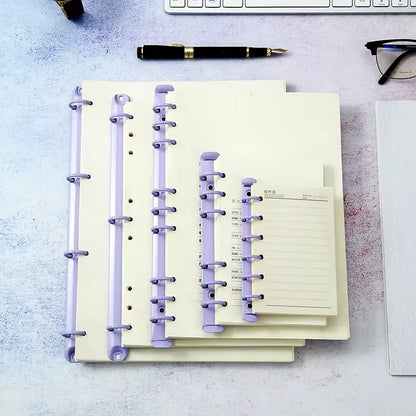 A4 A7 B5 Ring Binder Clips Loose-leaf Binding Strip Colorful Metal Binding Clips Office School Supplies Diameter 2cm