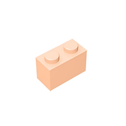 Educational Assemblage Gobricks Brick 1 x 2 without Bottom Tube | Compatible with Lego 3004 3065 35743