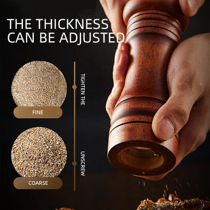Classical Oak Wood Pepper Spice Mill Grinder Set Handheld Seasoning Adjustable Mills Grinder Ceramic Grinding Core Tools Set