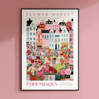 Amsterdam Flower Market Poster, Amsterdam Poster, Flower Market Print, Flower Wall Art, Botanical Poster, Floral Wall Art, Boho
