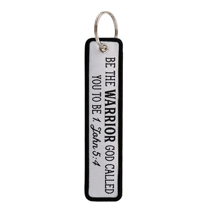 No Risk No Fun Embroidery Keychain | Motorcycle Key Fob Gift
