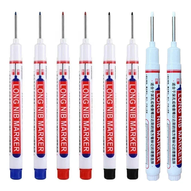 20mm Deep Hole Long Nib Markers Set | Multi-Purpose Perforating Pen for Metal, Wood, and Glass