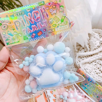 Mini Cat Paw Squeeze Toy | Silicone Pinch Decompression Toy