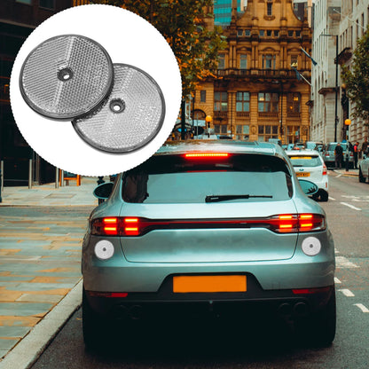 2 Pcs Round Reflector Screw on Automobiles Reflectors for Post Reflective Tape Trailer Trailers Safety Plastic Boats Gate